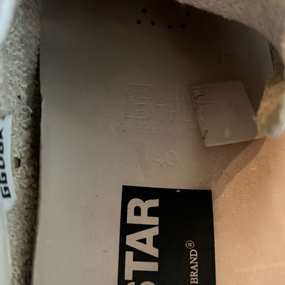 GGDB/SSTAR Superstar White & Pink Leather Sneaker size 40 includes dust bag - Picture 6 of 12